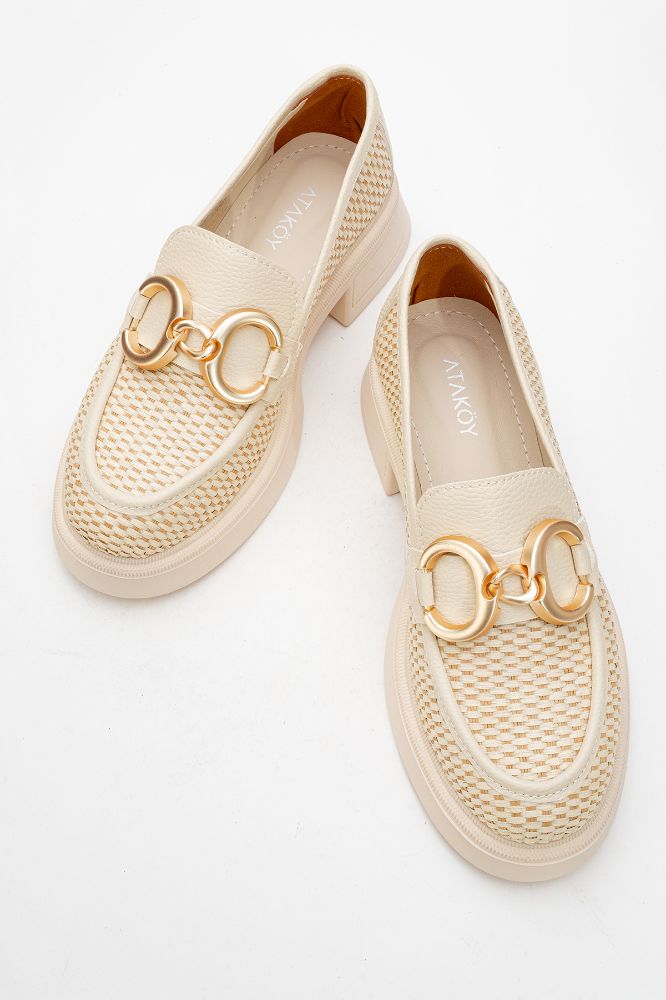 kadin-tokali-loafer-ayakkabi-BEJ HASIR-KYL2521007-0090639_0